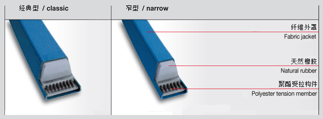 三角带型号